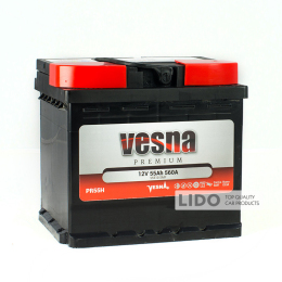 Акумулятор Vesna Premium 55 Ah/12V [- +]