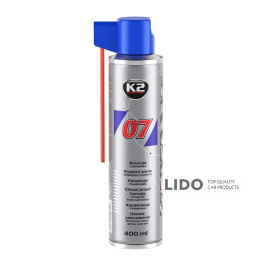 Смазка универсальная K2 07 жидкая синтетическая прозрачная аэрозоль 400мл