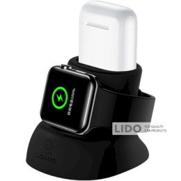 Бездротовий зарядний пристрій Usams US-ZJ051 2в1 для Apple Watch та AirPods
