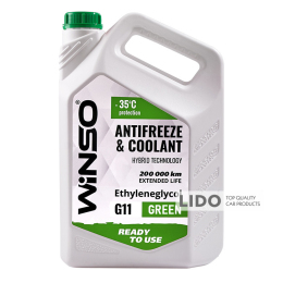 Антифриз Winso Antifreeze & Coolant Green -35°C (зелений) G11, 4,1кг
