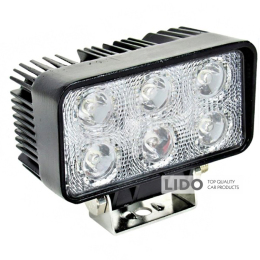 Фара світлодіодна Brevia EPISTAR white Spot 10-30V, 18W (6x3W), 1320Lm, 1шт