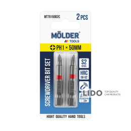 Набор бит Molder PH1x50мм 2шт (цветная маркировка)