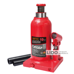 Домкрат гідравлічний пляшковий GTM Т91004 10т 2З0-460мм