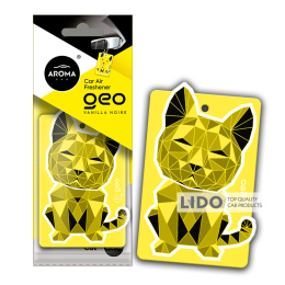 Ароматизатор Aroma Car Cellulose Geo Cat - Yellow Vanilla Noire