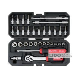 Набір головок торцевих Wurth з тріскачкою 1/4