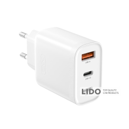 Мережевий зарядний пристрій XO L117 PD45W/QC18W 2USB-C+1USB-A білий