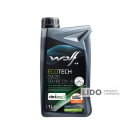 Моторное масло Wolf Ecotech D1-3 0W-20 1л