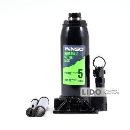 Домкрат гідравлічний пляшковий Winso 5т 195-380мм