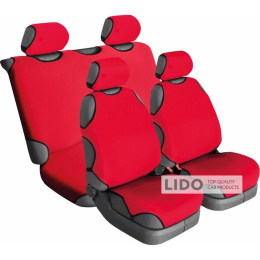 Чехлы универсал Beltex Delux красный на 4 сиденья, без подголовников