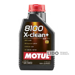 Моторное масло Motul X-Clean+ 8100 5W-30, 1л (106376)