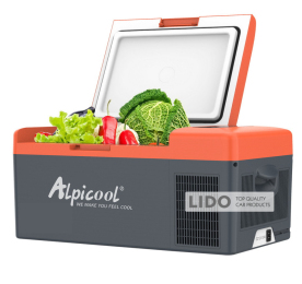 Компресорний автохолодильник Alpicool FG15 (15 л). Охолодження -20 ℃. Живлення 12, 24, 220 вольт