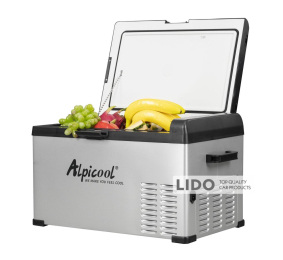 Компресорний автохолодильник Alpicool A30 (30 л). Охолодження -20 ℃. Живлення 12, 24, 220 вольт.