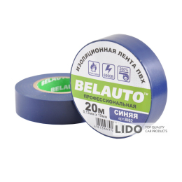 Стрічка ізоляційна ПВХ Belauto 20м, 0.13x19мм, синя, проф., вогнетривка