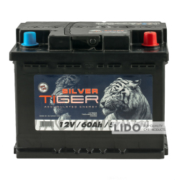 Аккумулятор Tiger 60 Аh/12V Silver [- +]