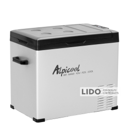 Компресорний автохолодильник Alpicool C50 (50л), Охолодження -20°C, Живлення 12, 24, 220В