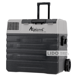 Компресорний автохолодильник Alpicool ENX62. Охолодження до -20℃. Живлення 12, 24, 220 В, вбудована батарея.