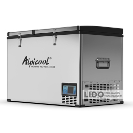 Компрессорный автохолодильник Alpicool BCD125. Двухкамерный. Охлаждение до -20 ℃. Питание – 12, 24, 220 вольт.