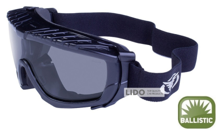 Очки защитные с уплотнителем Global Vision Ballistech-1 Anti-Fog черные