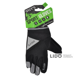 Велорукавиці зимові Grey's з пальцями та гелевими вставками, чорні L GR18413