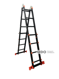 Лестница-трансформер телескопическая алюминиевая GTM KMP404D 4.0м