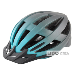 Велосипедный шлем Grey's М черно-бирюзовый матовый