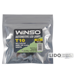 LED автолампа Winso 12V SMD T10 W2.1x9.5d 1LED, 10шт