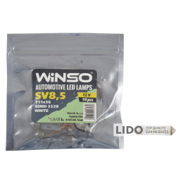 LED автолампа Winso 12V SMD SV8.5 T11x36, 10шт