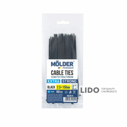 Хомути Molder пластикові чорні 2,5x150, 100шт