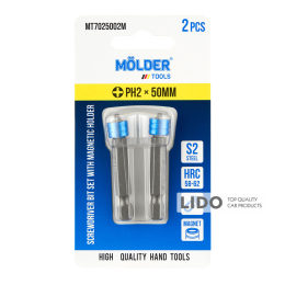 Набор бит с Molder магнитным держателем PH2x50мм 2шт