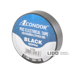 Лента изоляционная ПВХ Condor 30м, 0.13х19мм, черная