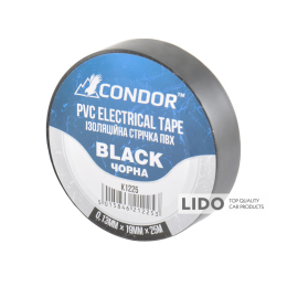 Лента изоляционная ПВХ Condor 25м, 0.13х19мм, черная