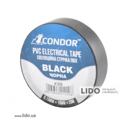 Стрічка ізоляційна ПВХ Condor 20м, 0.13х19мм, чорна