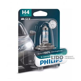 Галогенова лампа Philips H4 X-tremeVision Pro150 60/55W 12V P43t-38
