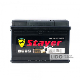 Аккумулятор Stayer Black A1 77 Аh/12V [+ -]