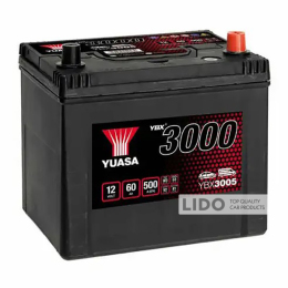 Акумулятор Yuasa 12V 60Ah SMF Battery Japan YBX3005 (0) [- +]