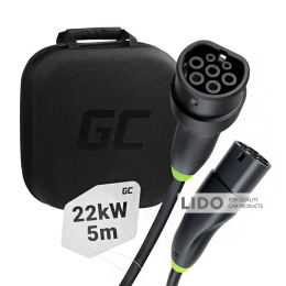 Зарядный кабель для электромобилей Green Cell Snap Type 2 22кВт 5м