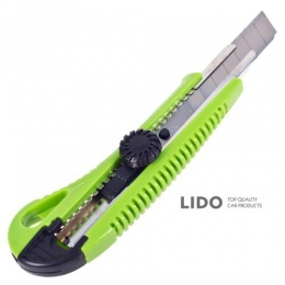 Alloid. Нож пластиковый с винтовым фиксатором с выдвижным сегмент. лезвием 18мм (НП-1863)