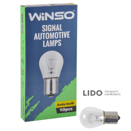 Лампа накаливания Winso 12V P21W 21W BA15s, 10шт