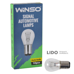 Лампа розжарювання Winso 12V P21/4W 21/4W BAZ15d, 10шт