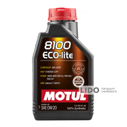 Моторное масло Motul Eco-Lite SAE 8100 0W-20, 1л (108534)