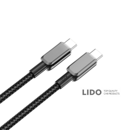 Кабель XO PVC Shiny Colorful Type-C to Type-C 60W 1м чорний