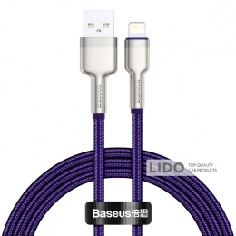 Кабель Baseus Cafule Metal Lightning 2.4A (1m) фіолетовий