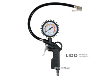 Пневматичний пістолет Vorel для накачування шин 350мм 6бар з манометром