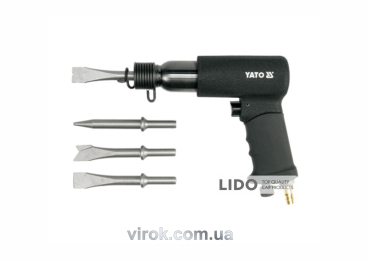 Молоток пневматичний YaTo 3200уд/хв 560л/хв + насадки 4шт