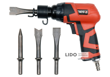 Молоток пневматичний YaTo 4500уд/хв 113л/хв + насадки 4шт