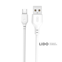 Кабель XO USB to Micro USB 2,1А 1м білий