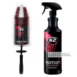 Набір для миття дисків та ковпаків: K2 Roton Pro 1л + щітка K2 Scepter Pro Wheel Brush