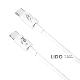 Кабель XO Type-C to Type-C 60W 1м білий