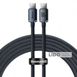 Кабель Baseus Crystal Shine Series Type-C to Type-C 100W (2m) чорний