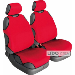 Майки универсал Beltex Cotton красный на передние сиденья, без подголовников 2шт